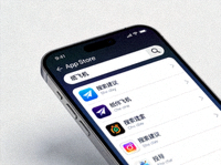 步骤二：在App Store搜索框中输入纸飞机进行搜索