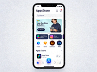 步骤一：在iPhone或iPad上打开App Store应用商店